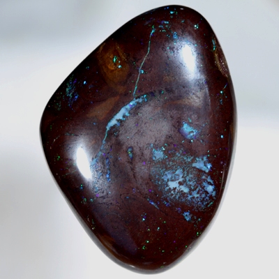SOLID BOULDER OPAL HUGE 65ct Sparkling green and blue amongst patterned boulder opal SEE VIDEO